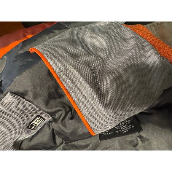 Andrew Marc Down Bomber Jacket Orange Inky L - Picture 15 of 16